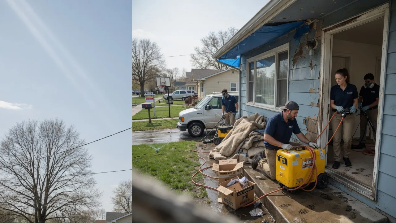 Basement Flood Cleanup in Harristown, IL near me